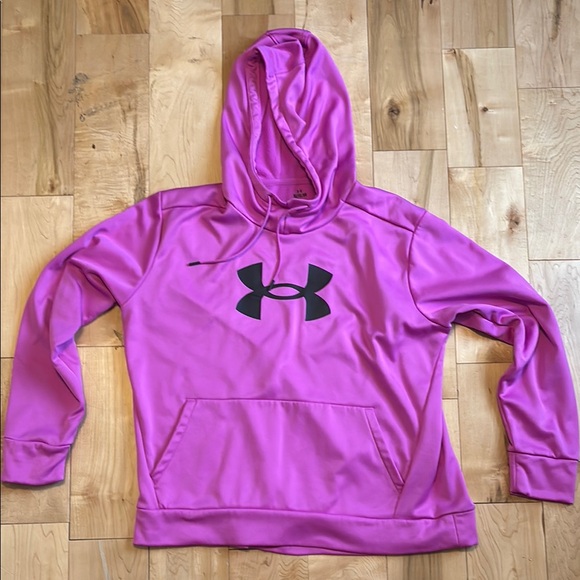 Under Armour Sweaters - Under Armour Magenta Hoodie with Black Logo